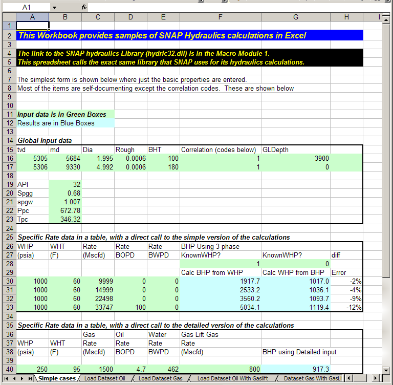 Excel first page