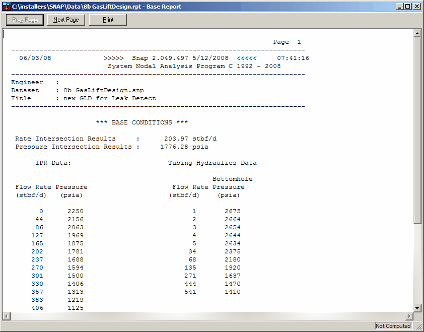 Display Report